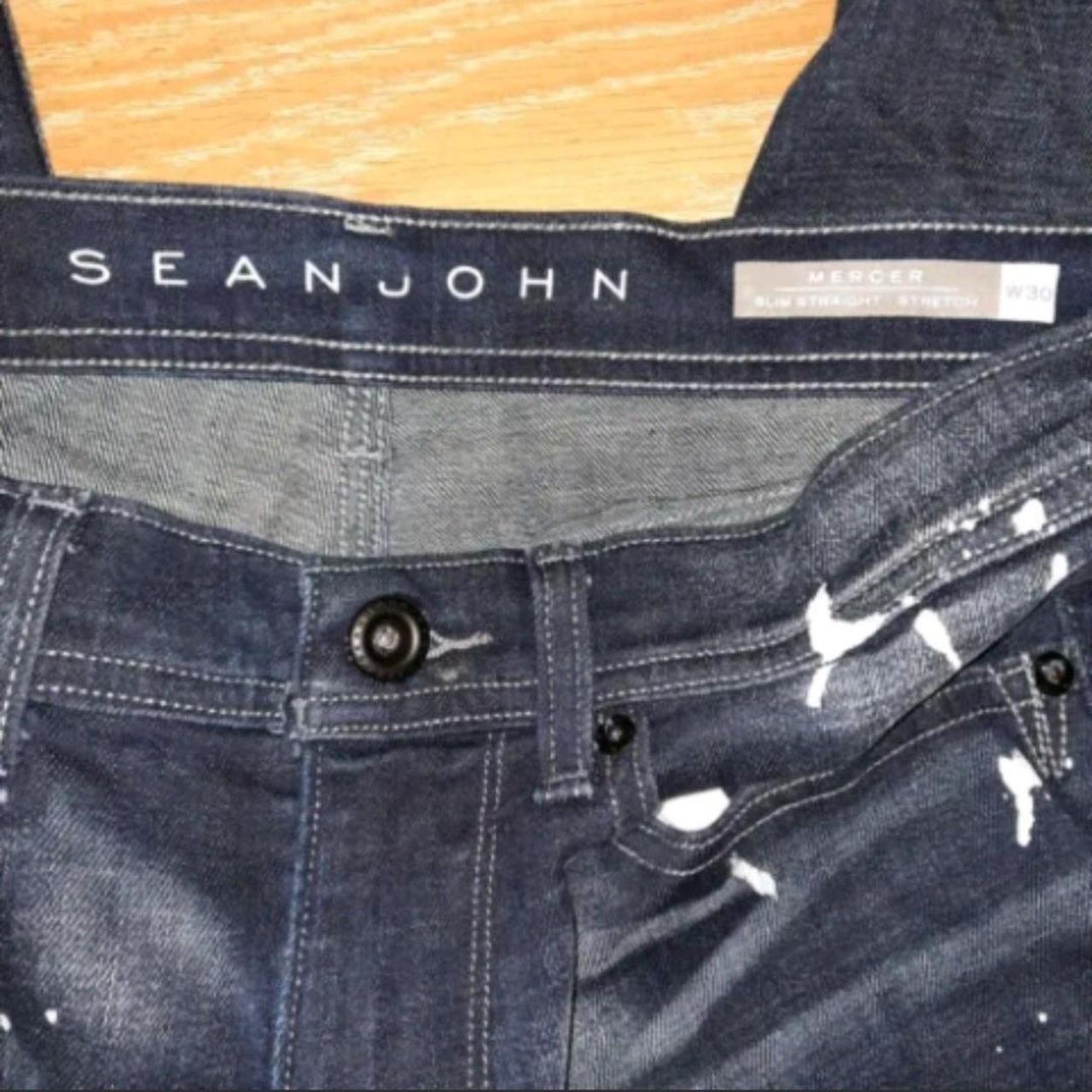 Sean John Men's Blue and White Jeans (4)