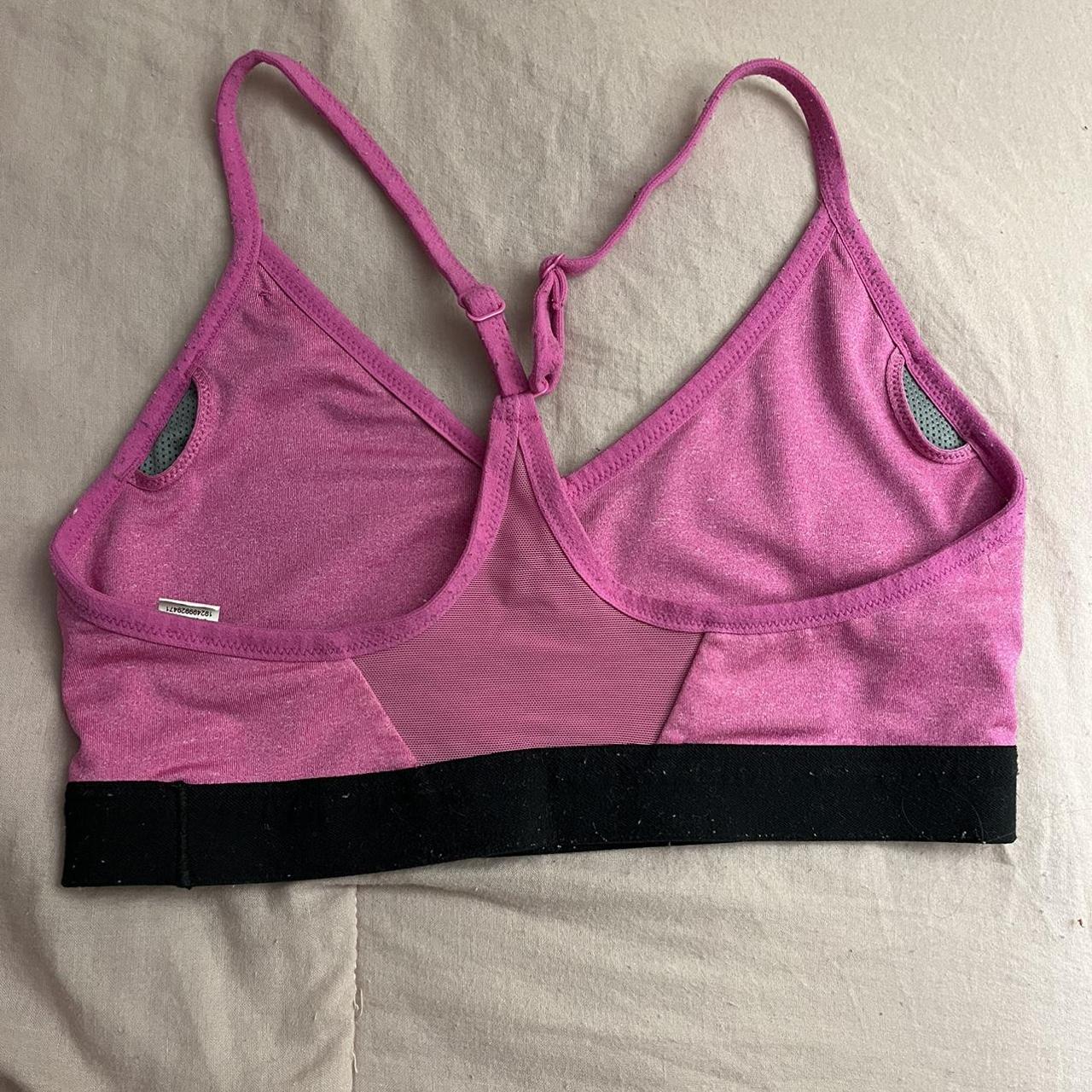 Pink Nike sports bra used but in great condition, - Depop