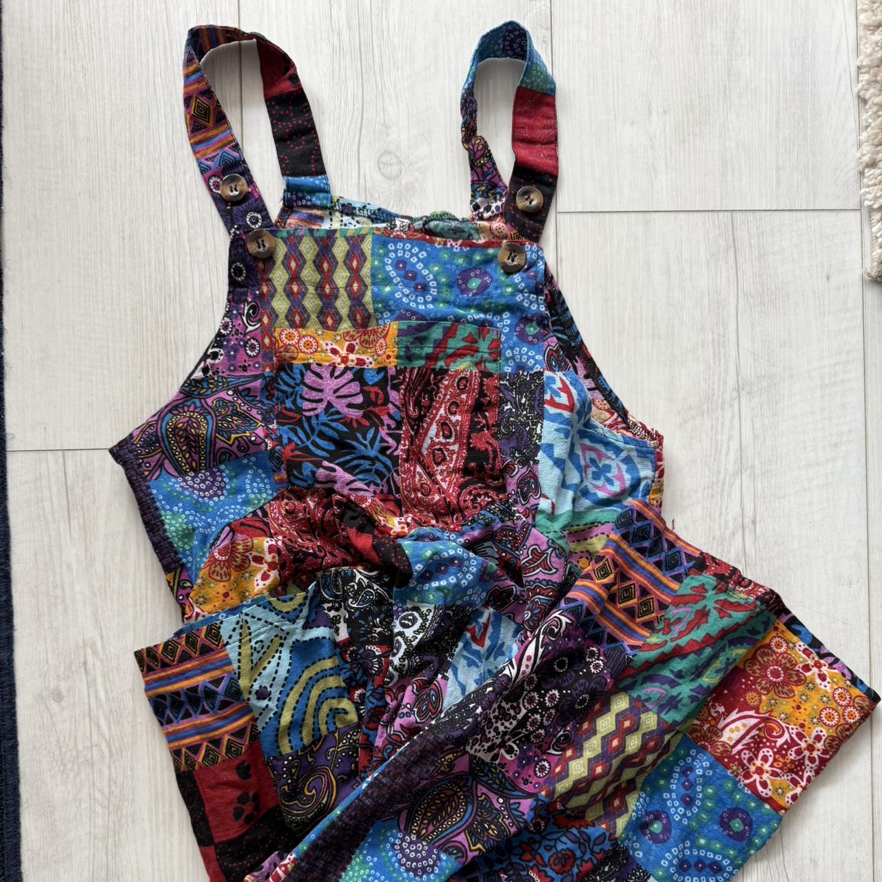 Women's Overalls - Multi - S – Colourful patchwor… - image 6