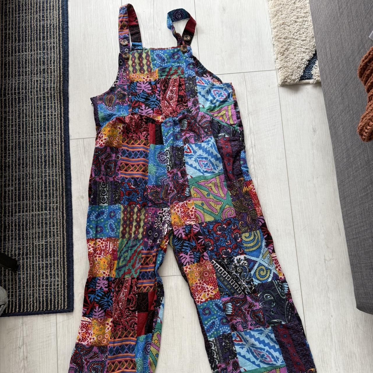 Women's Overalls - Multi - S – Colourful patchwor… - image 3