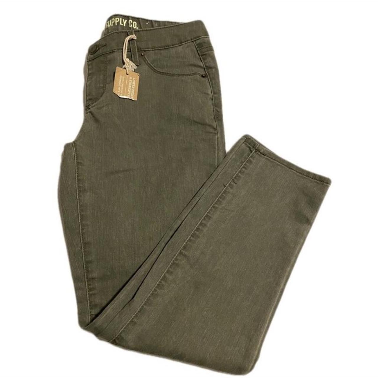 Mossimo Supply Co Women's Cargo Pants Army Green Stretch Waist