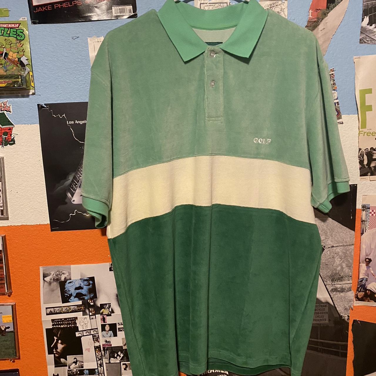 Golfwang Velour Polo , Green Velvet , Large , Never...