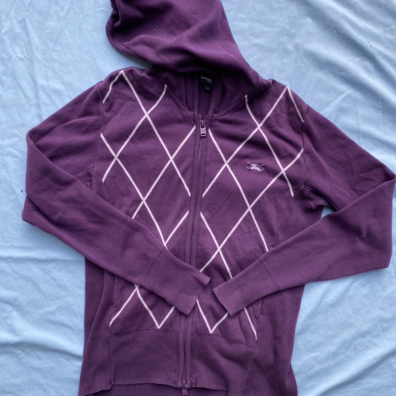 Burberry hoodie store womens purple