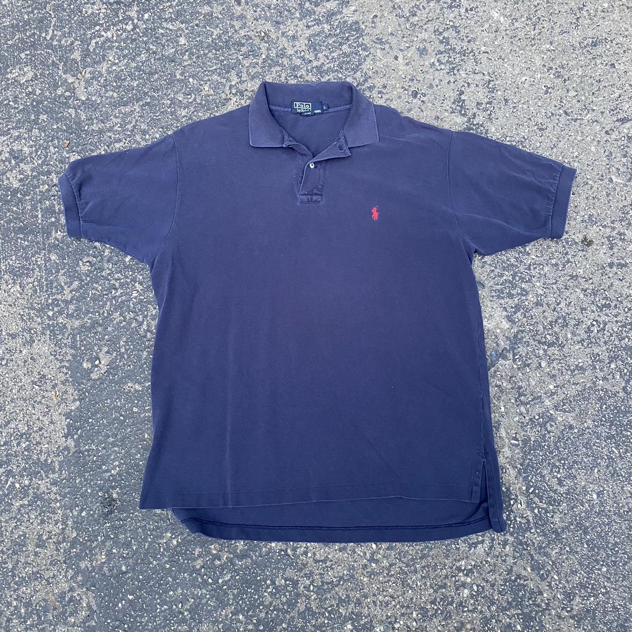 Vintage Polo Golf Shirt Mens Large Navy mens polo... - Depop