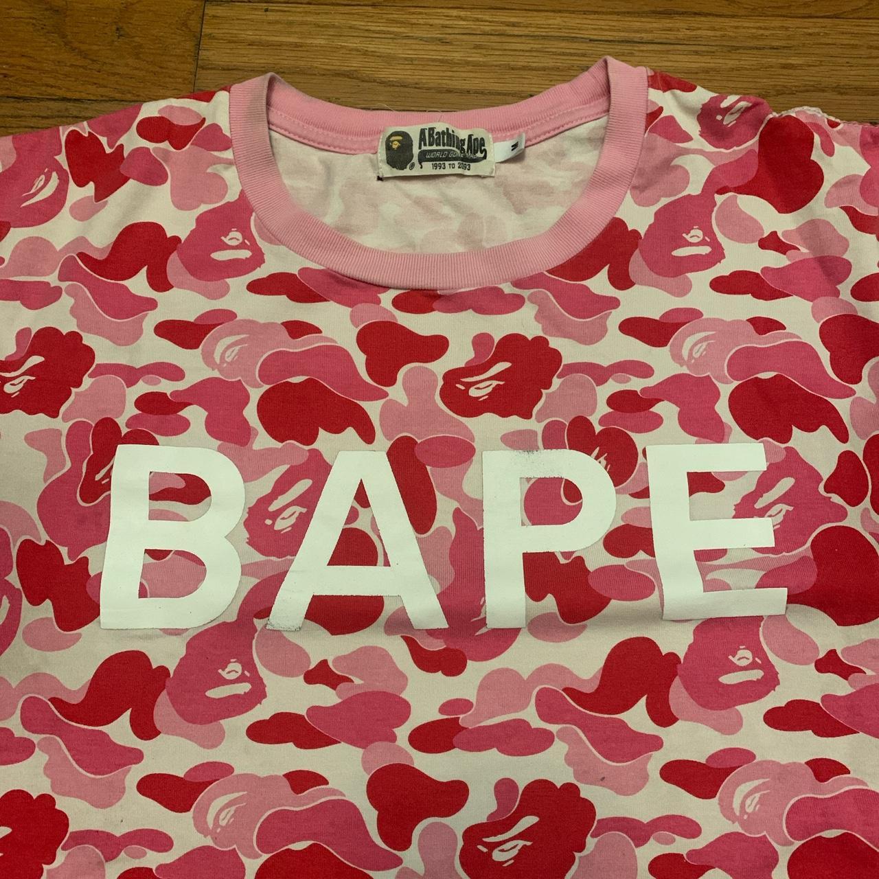 Pink camo bape tee. Early 2010s colors are still... Depop