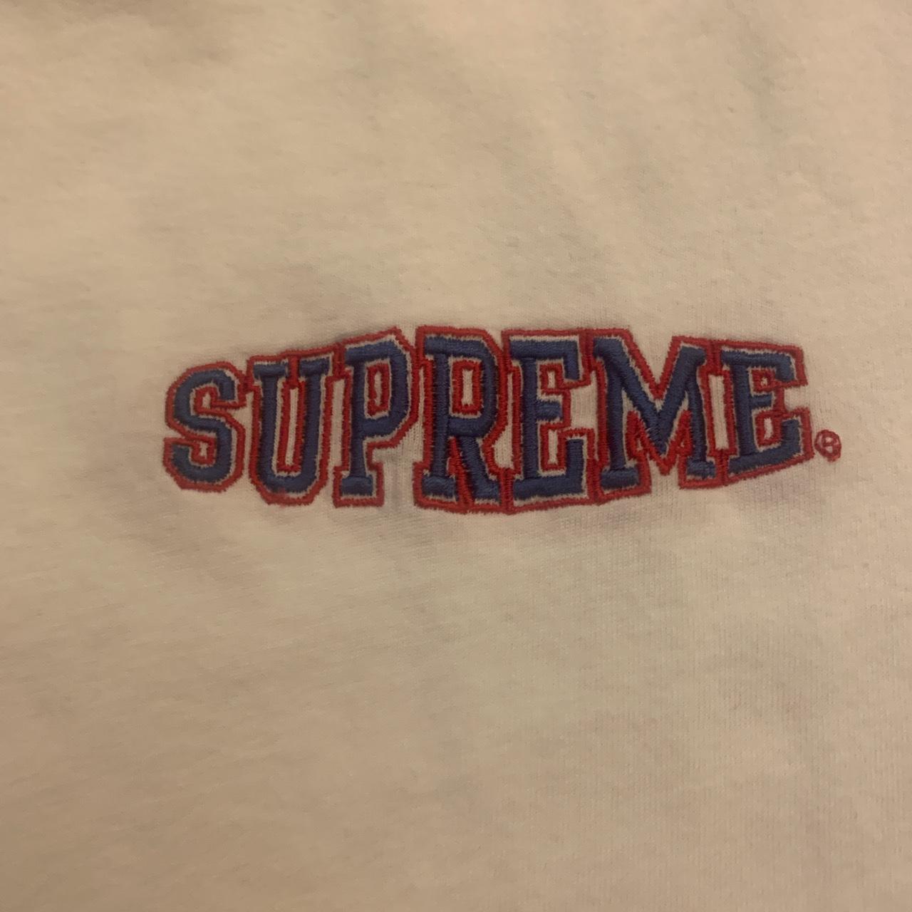 Supreme ringer shirt. Nice embroidery. 80s style... - Depop