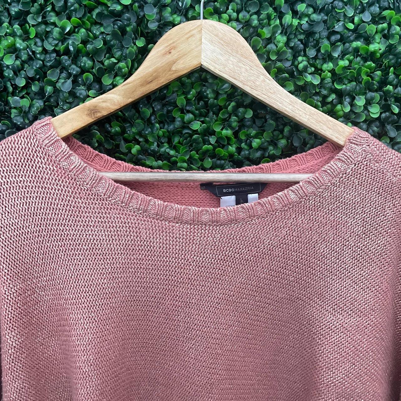 BCBG MAXAZRIA pink copper crop top Sweater Depop