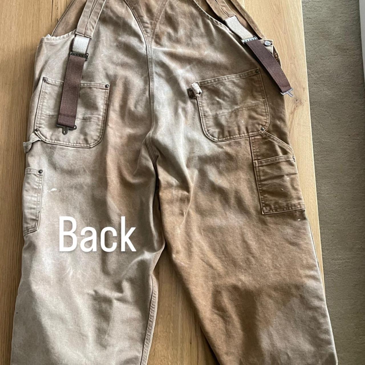 Carhartt Men's Tan Dungareesoveralls Depop