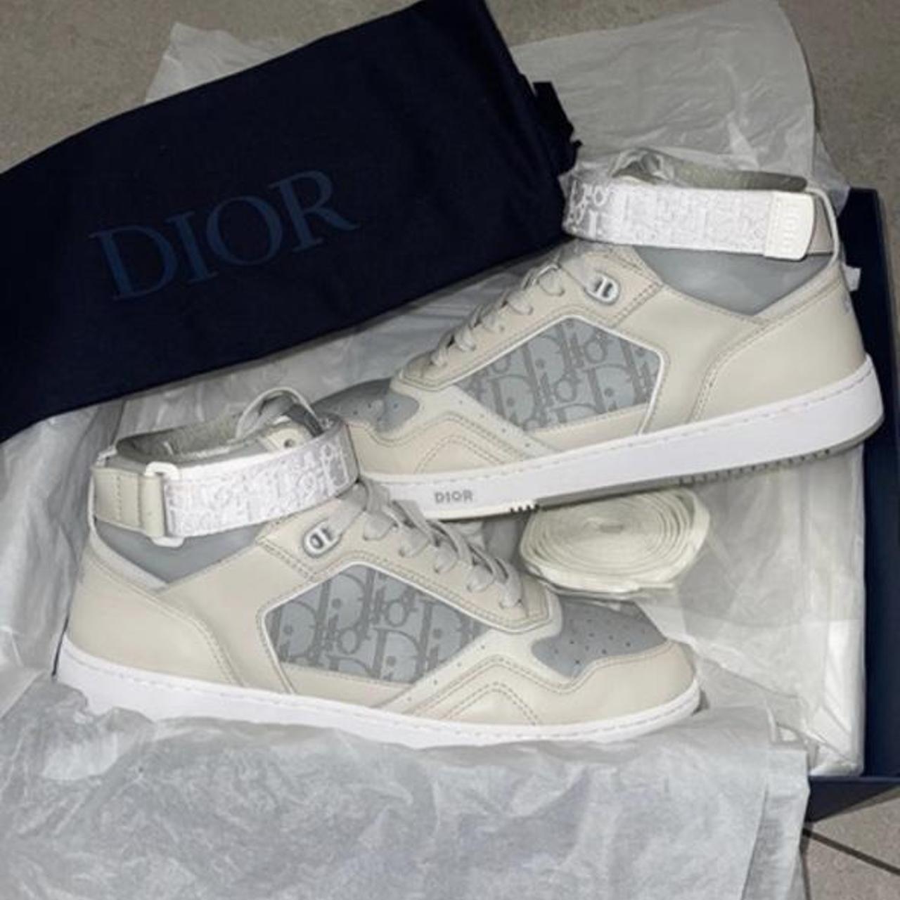 Dior Men's Grey and White Trainers | Depop
