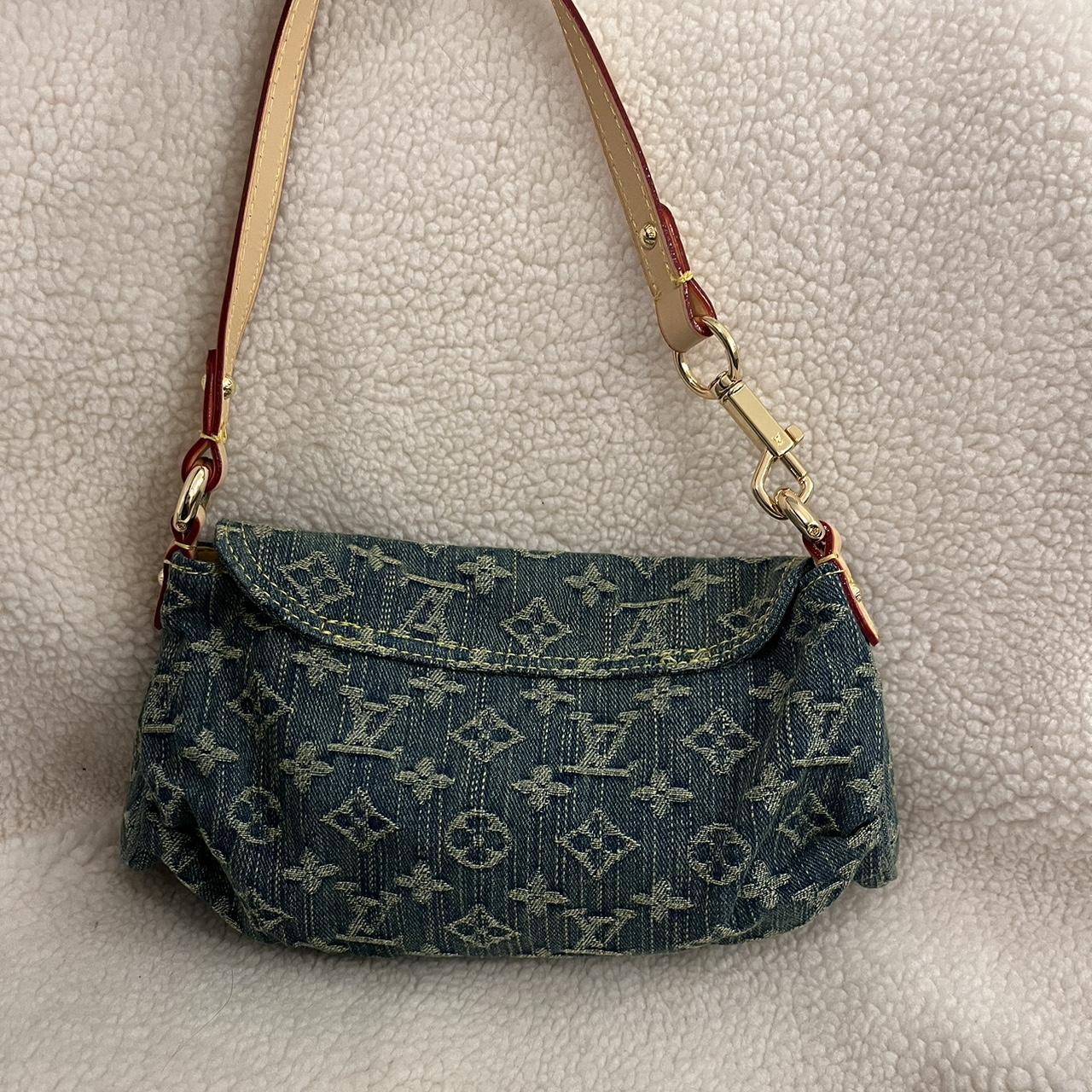 louis vuitton denim bag new wave chain bag - Depop