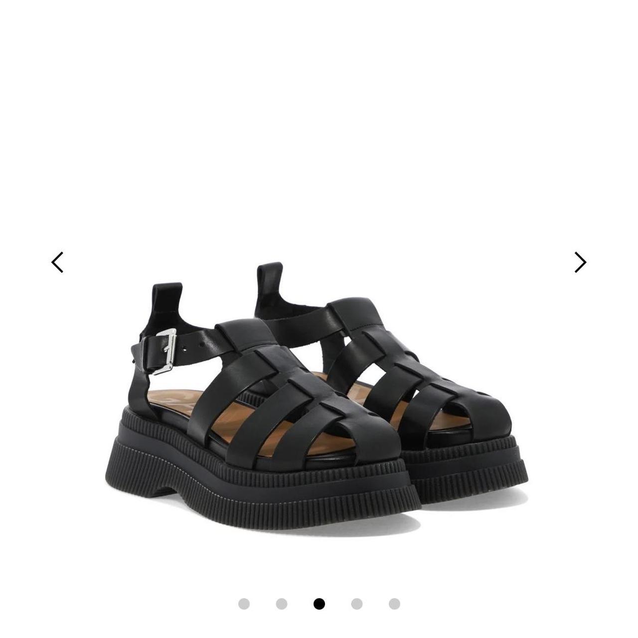 ganni leather sandals