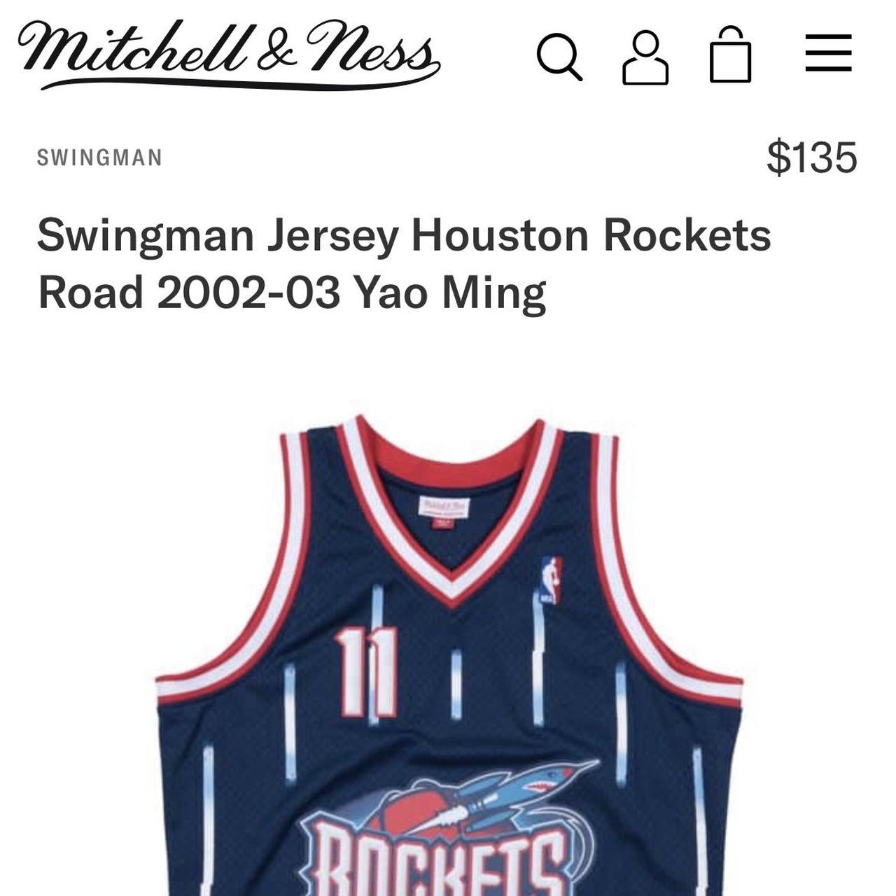  Mitchell & Ness Houston Rockets Yao Ming 2002 Road