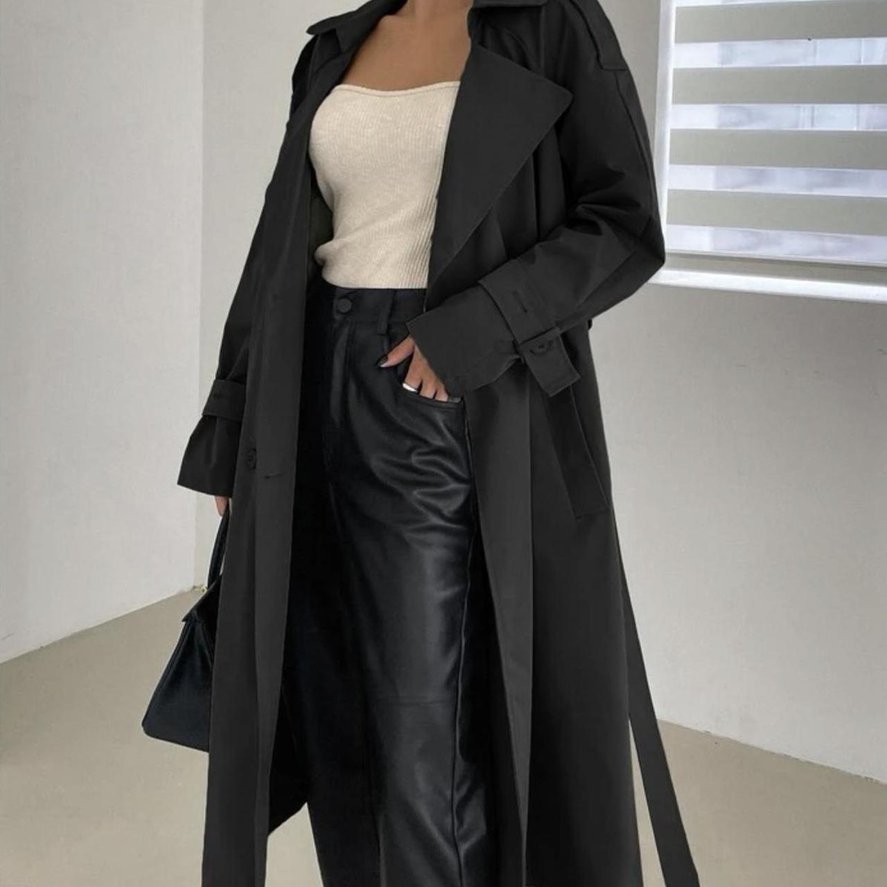 SHEIN Women's Black Coat | Depop