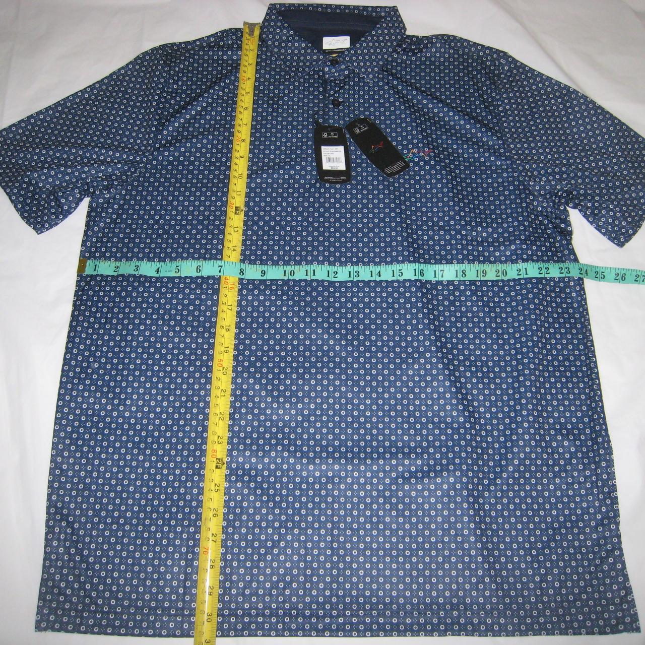 Greg Norman Mens XL Golf Polo Shirt Dot Pattern New