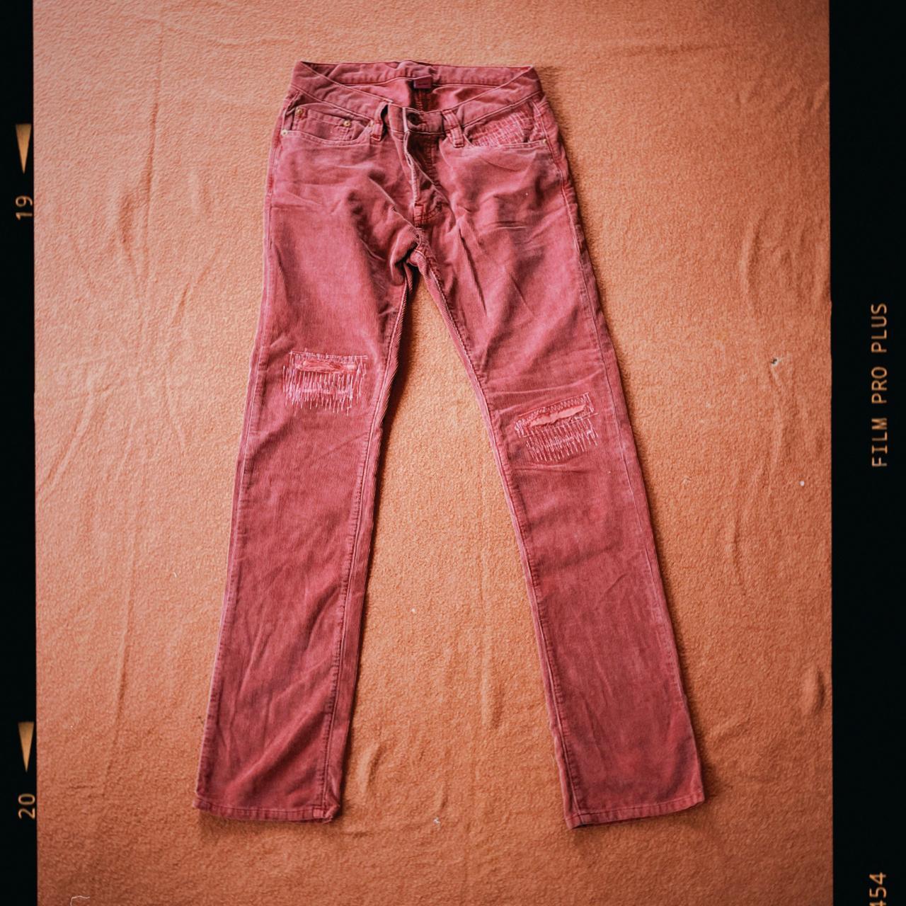 NSF distressed corduroy pants, a rusty pink Depop