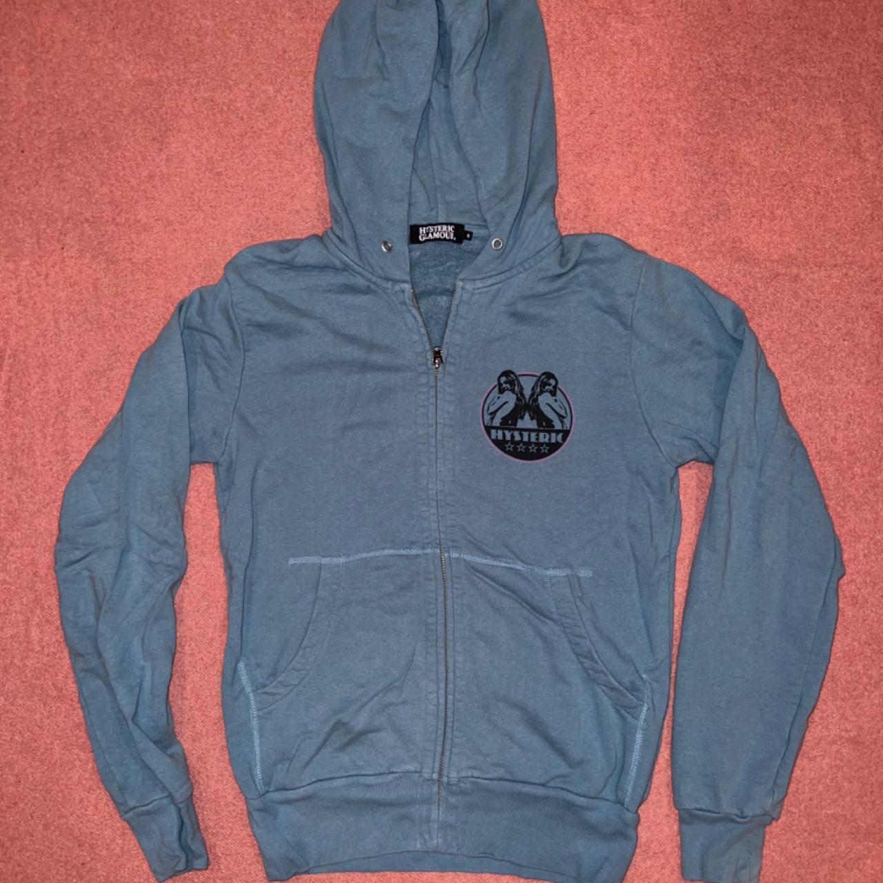 HYSTERIC GLAMOUR Motor CIty blue-green zip up | Depop