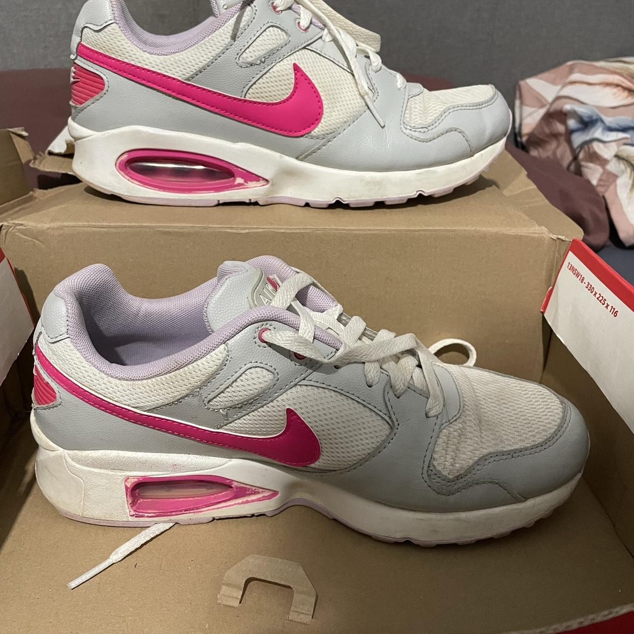 nike thea womens grey and pink