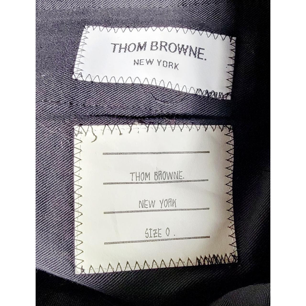 Thom Browne Men's Grey and Black Trousers | Depop