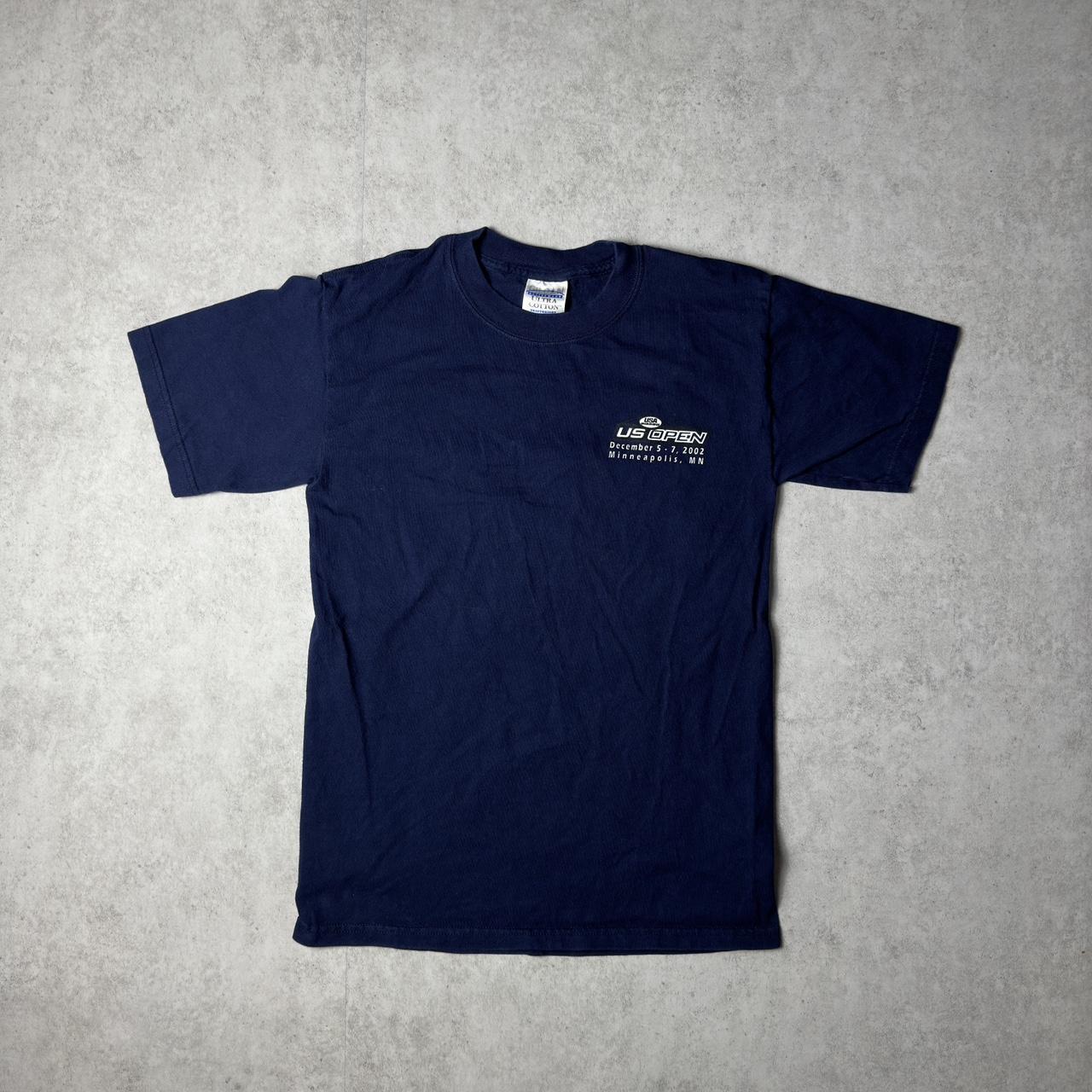 Men's Navy and White T-shirt | Depop