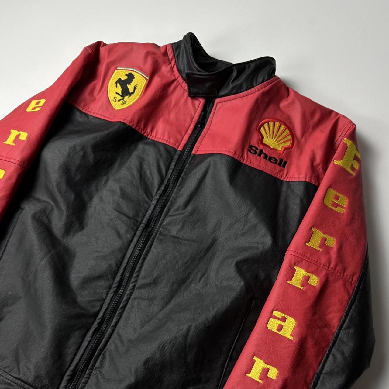 VINTAGE FERRARI LEATHER JACKET I got this jacket In... - Depop