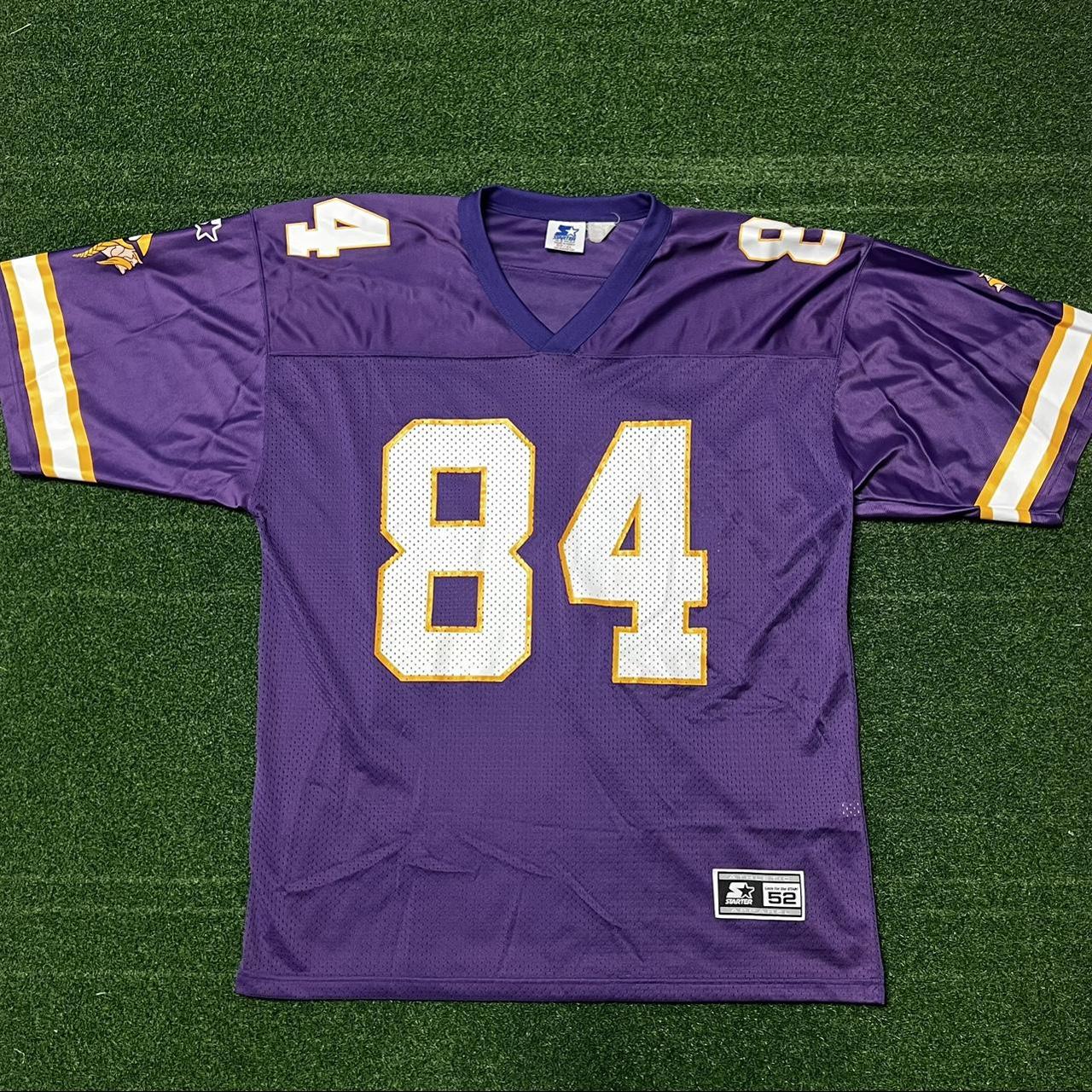 vintage Adidas Randy Moss Vikings jersey size:M tag - Depop