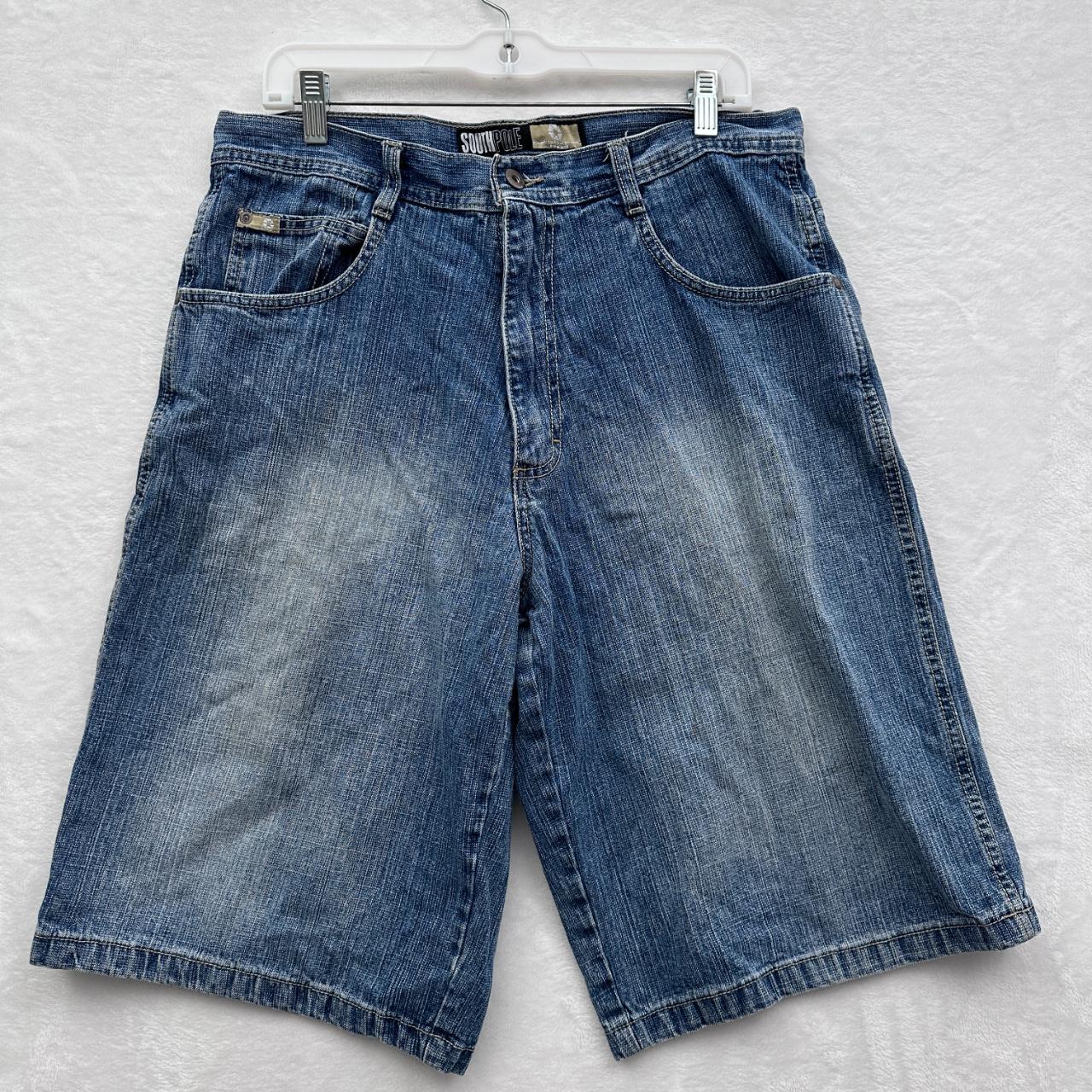 63 South Pole Brand Comfort Denim Blue Jean Shorts Men's Sz 16 Waist 20