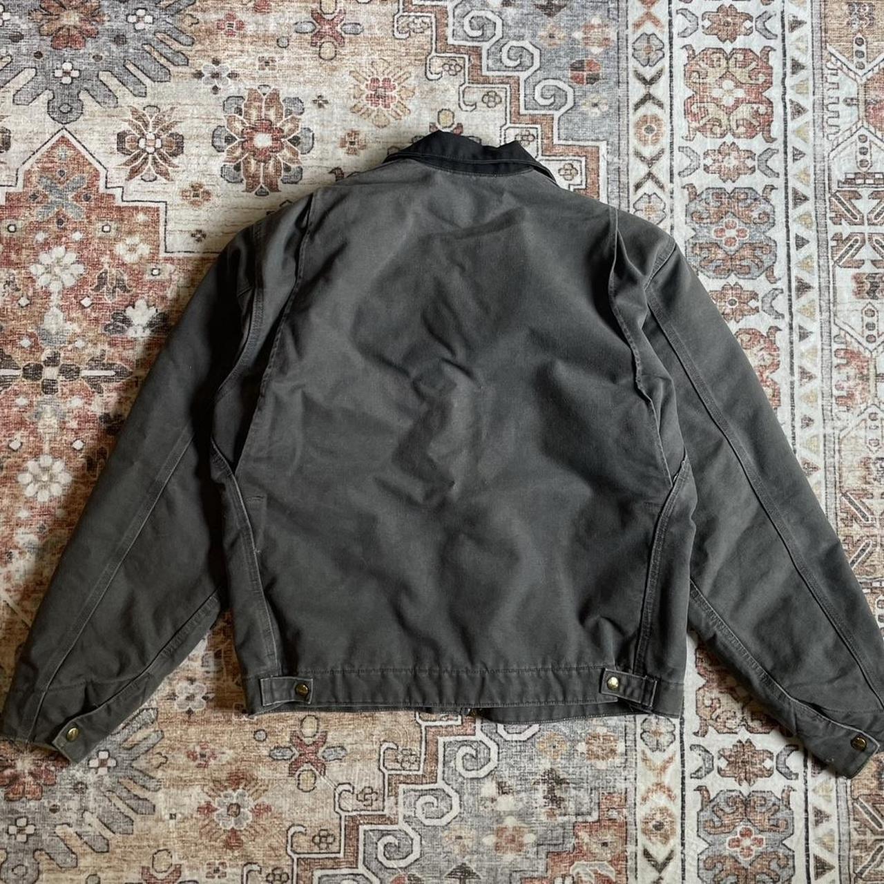 Vintage Grey Carhartt Detroit Jacket Vtg Carhartt - Depop