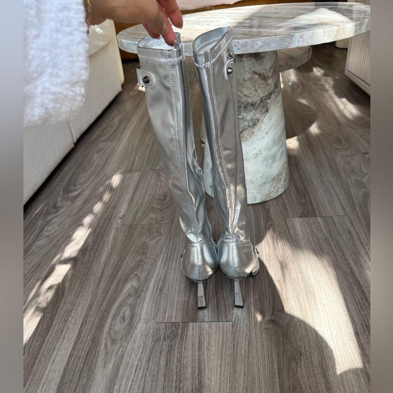 Source Unknown Women's Knee high Boots - Silver -… - image 4