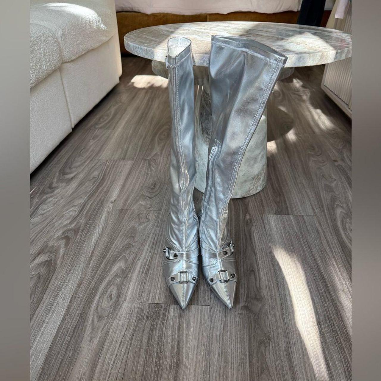 Source Unknown Women's Knee high Boots - Silver -… - image 2