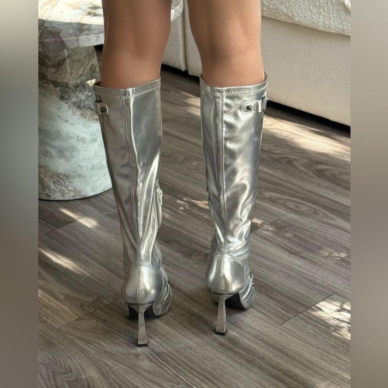 Source Unknown Women's Knee high Boots - Silver -… - image 8