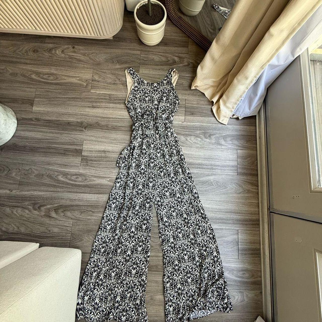 Source Unknown Women's Casual Jumpsuit - Black/Wh… - image 3