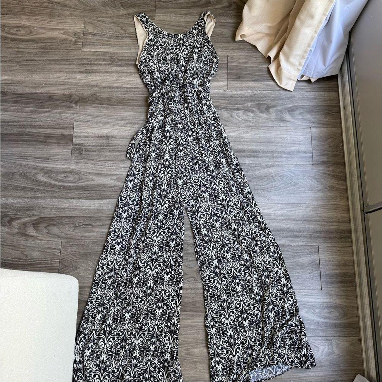 Source Unknown Women's Casual Jumpsuit - Black/Wh… - image 2