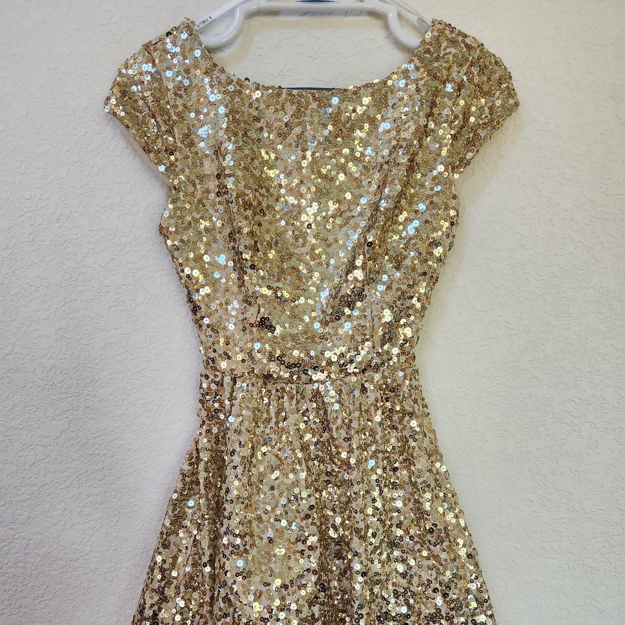 B darlin cheap gold dress