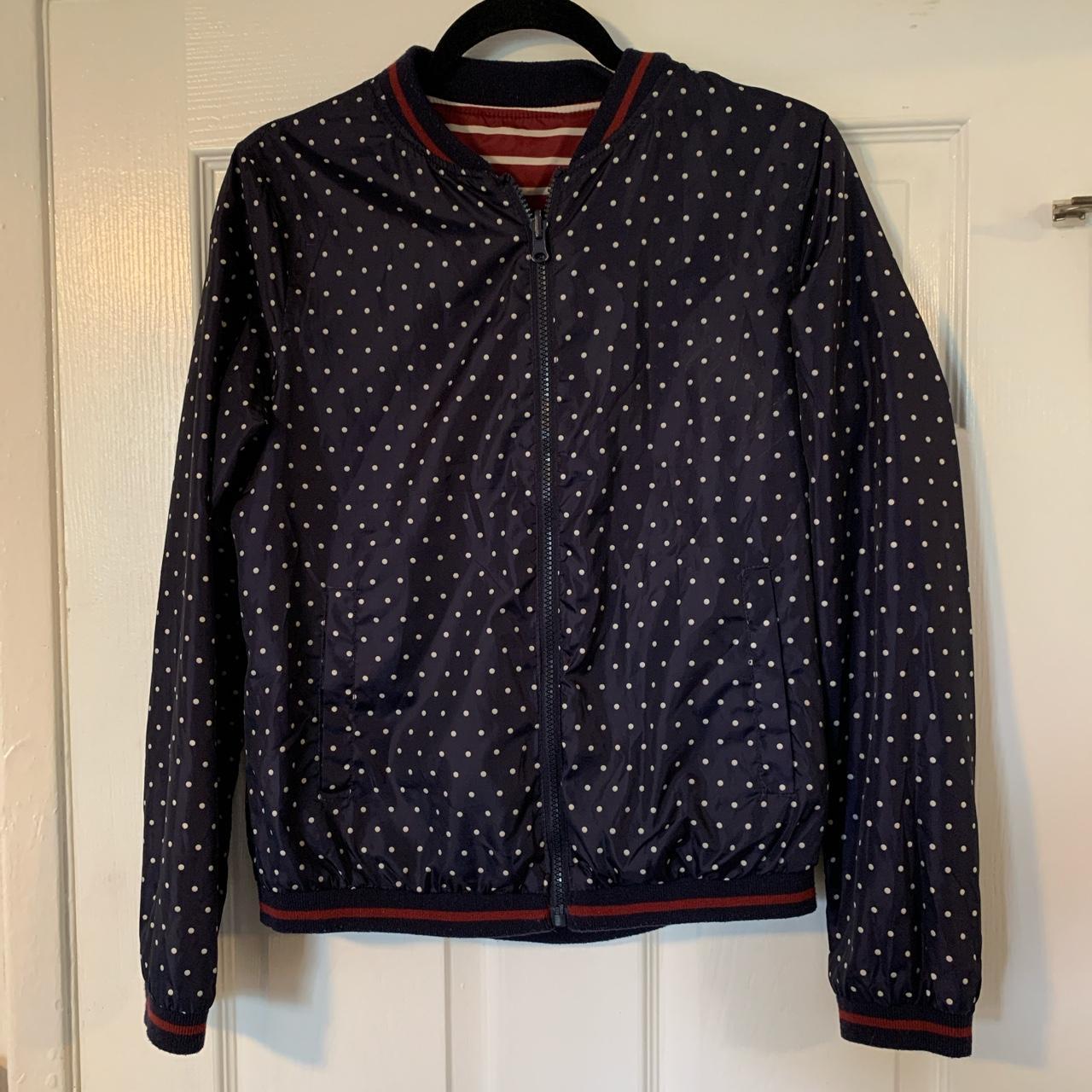 Springfield Women's Red and Navy Jacket | Depop