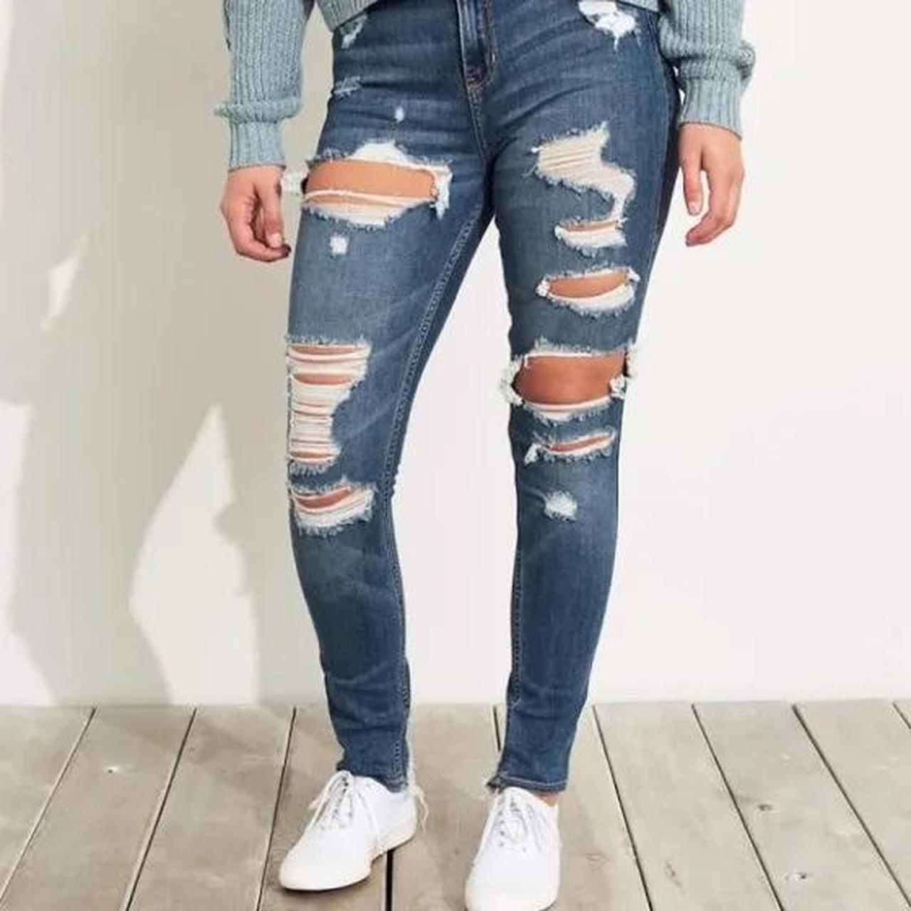 Hollister high waisted ripped jeans outlet