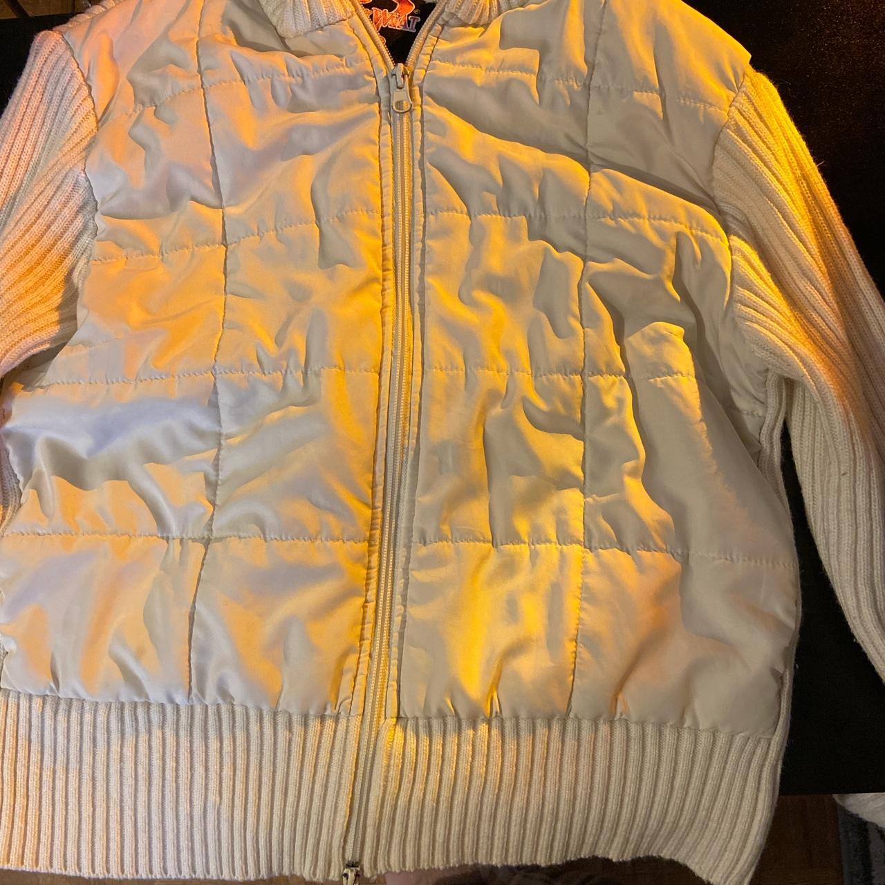 Cream colored winter jacket