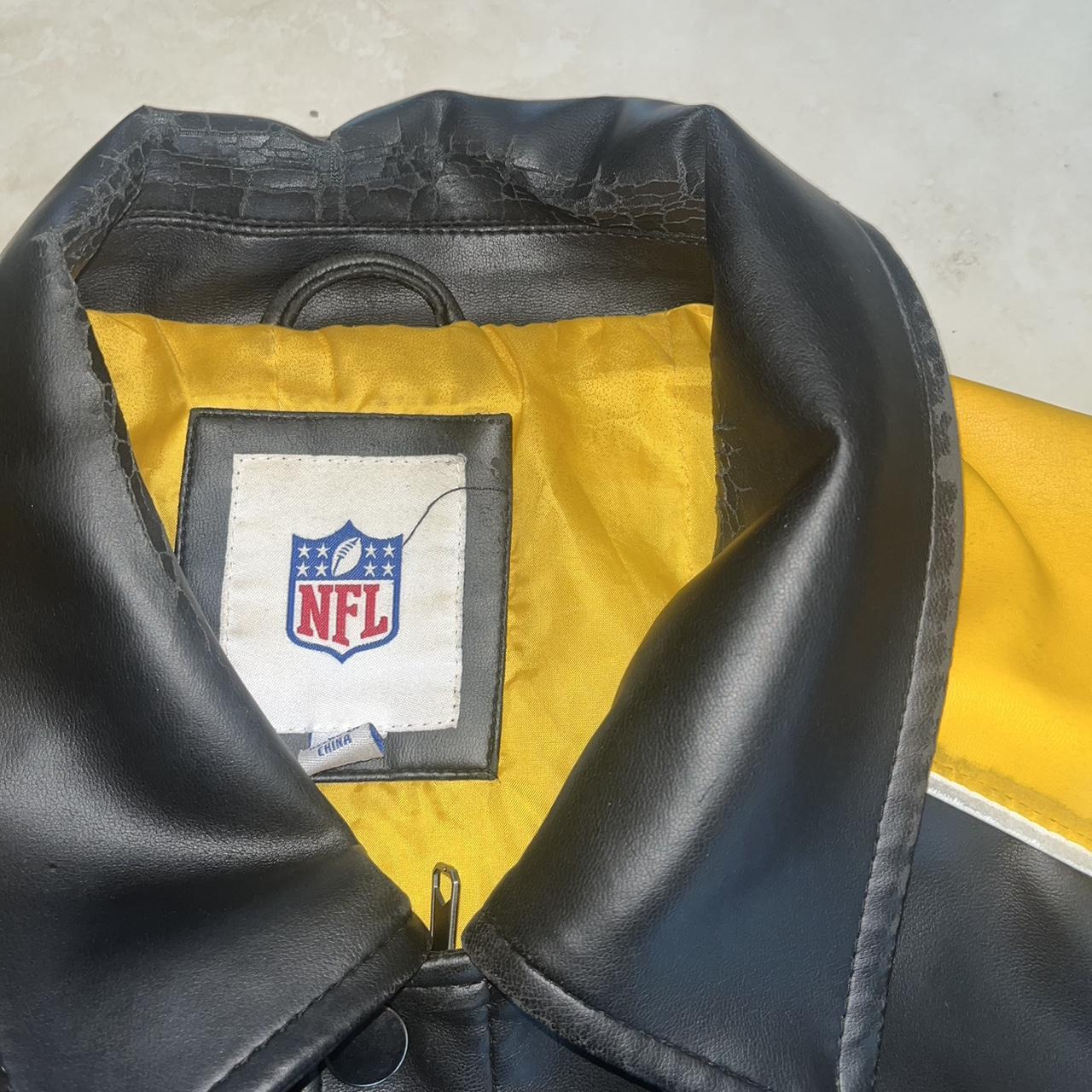 pittsburgh steelers leather jacket great condition - Depop