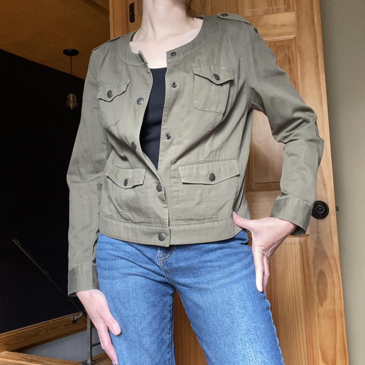 Cute olive green outlet jacket