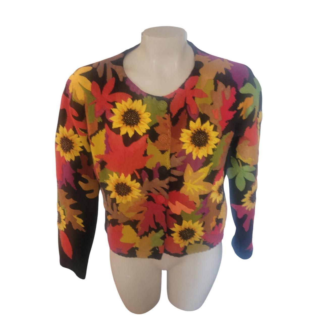Preloved Women's Cardigan - Black/Yellow - M – Michael Simon New York Sunflower & Fall …