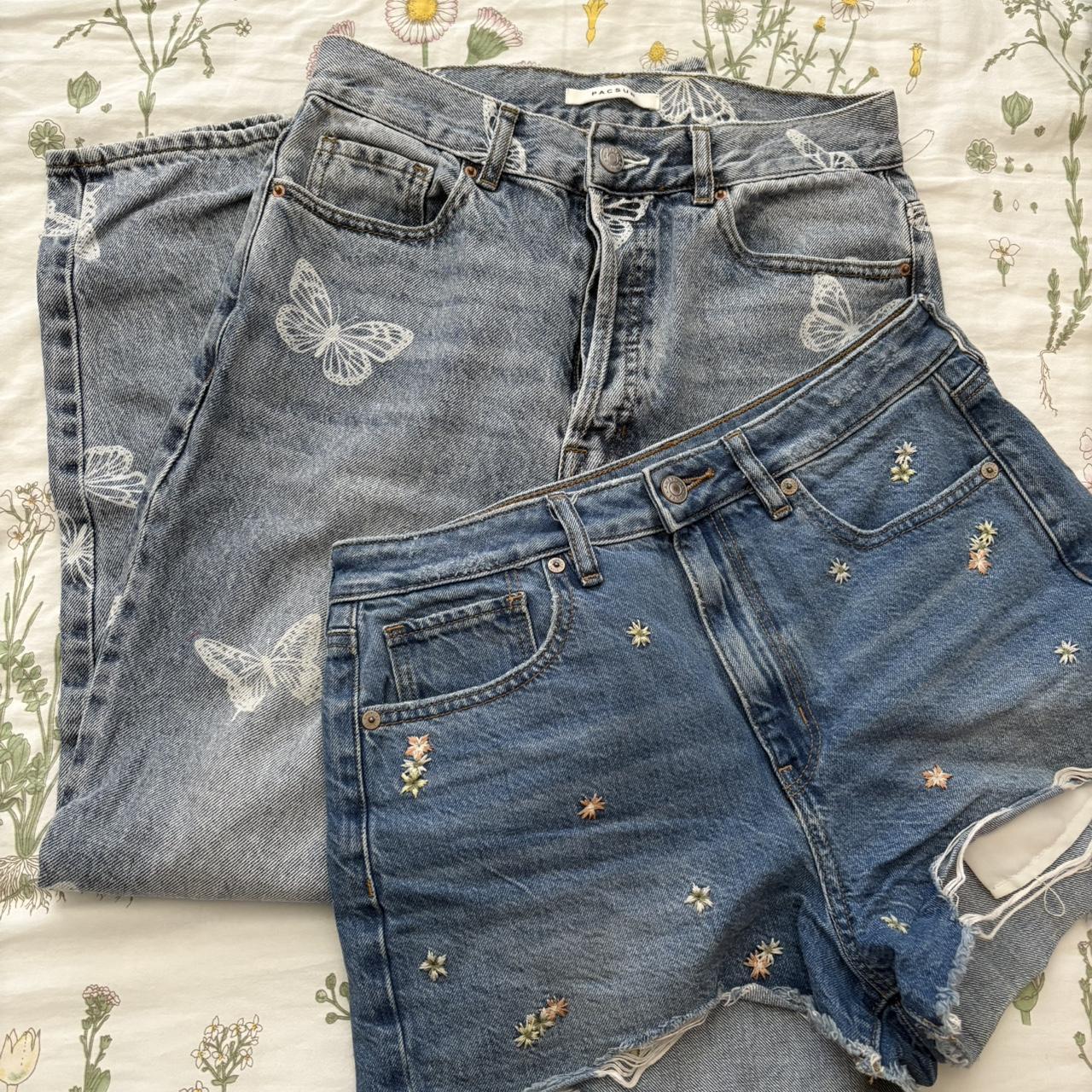 PacSun Women's Jeans - Blue/Navy - 6 – Pac sun and American Eagle bundle • …