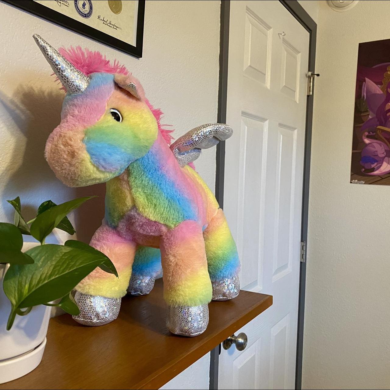 Soft rainbow winged unicorn alicorn plush toy 14. Depop