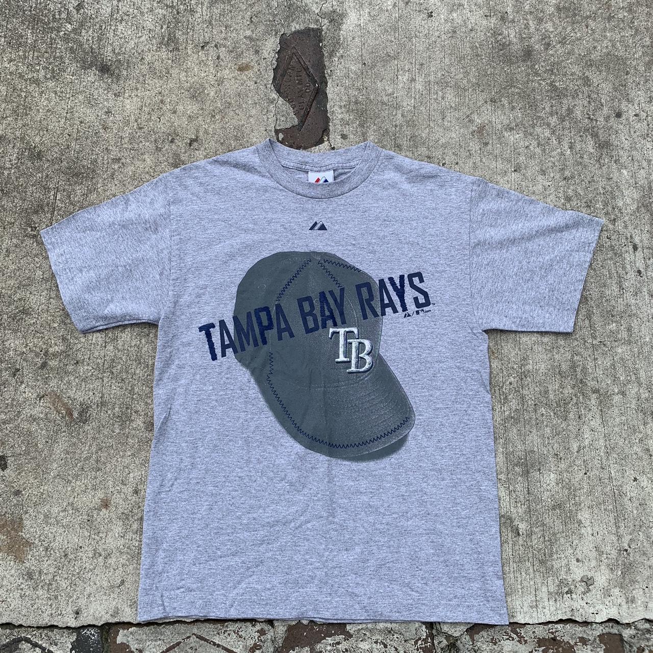 Vintage Tampa Bay Rays Tee shirt 2009 Blue Graphic - Depop