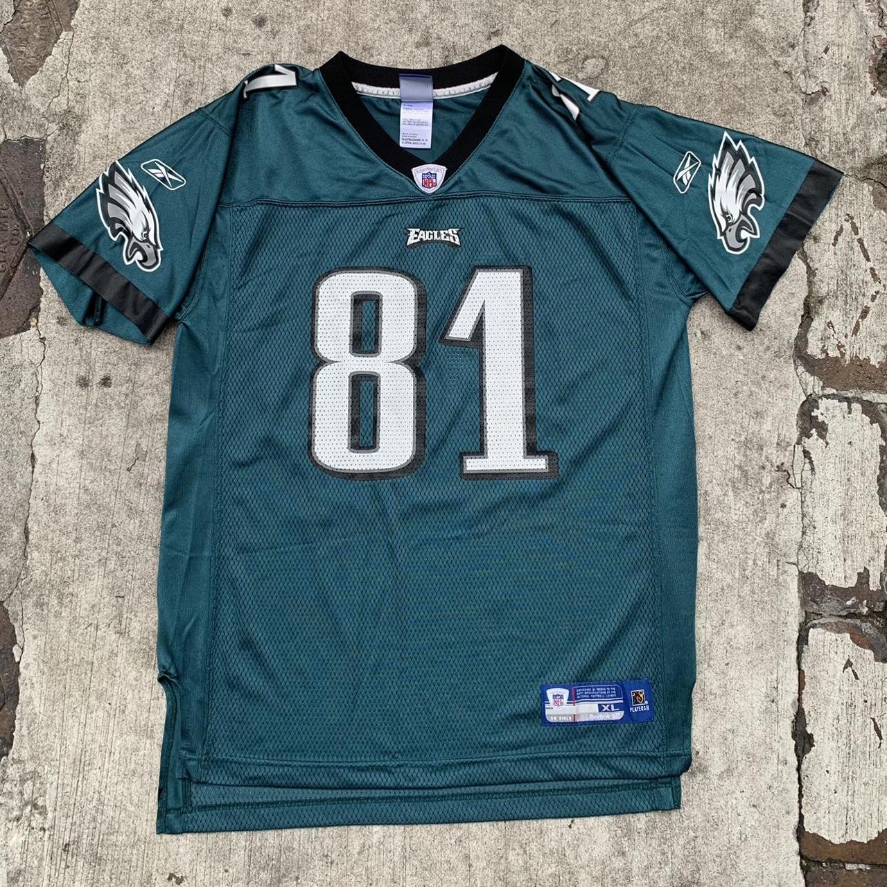 Vintage Reebok Mens XL Green Philadelphia Eagles Terrell Owens 