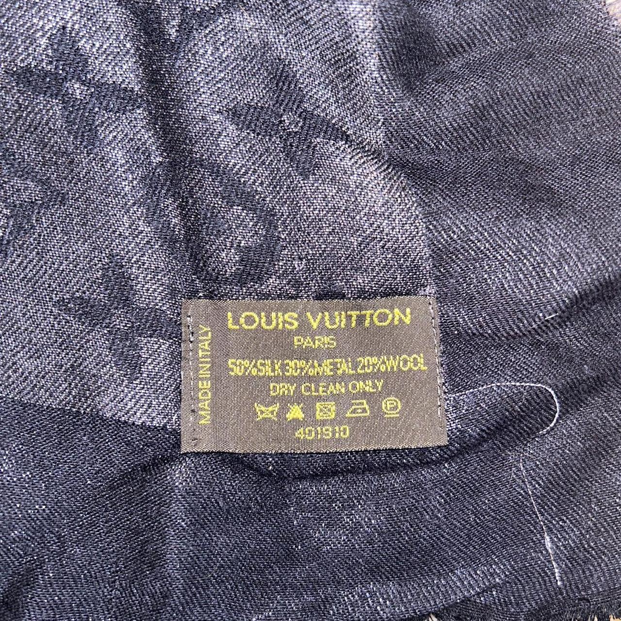 Louis Vuitton Black Shawl Scarf 401910 - Depop