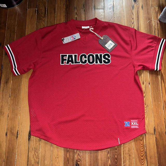 Mitchell & Ness Atlanta Falcons Two-Tone Black Red - Depop