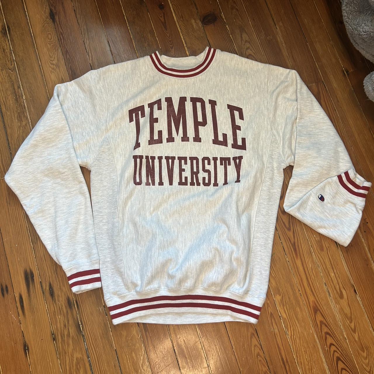 Vintage 80s Champion Reverse Weave Temple University...