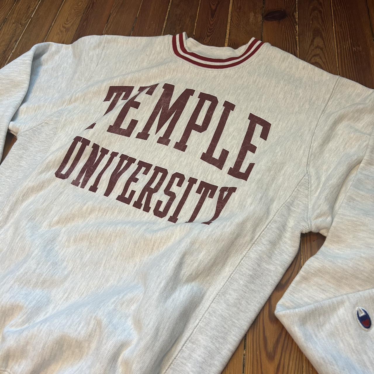 Vintage 80s Champion Reverse Weave Temple University...