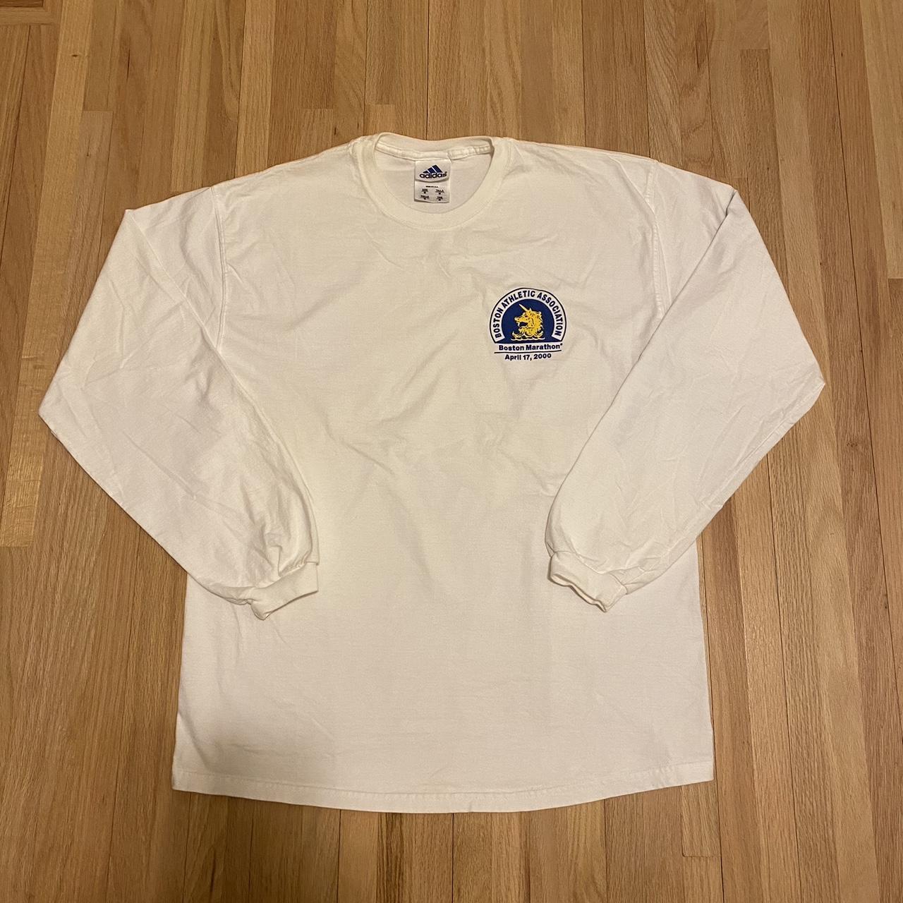 2002 Vintage Adidas Boston Marathon Longsleeve - Depop