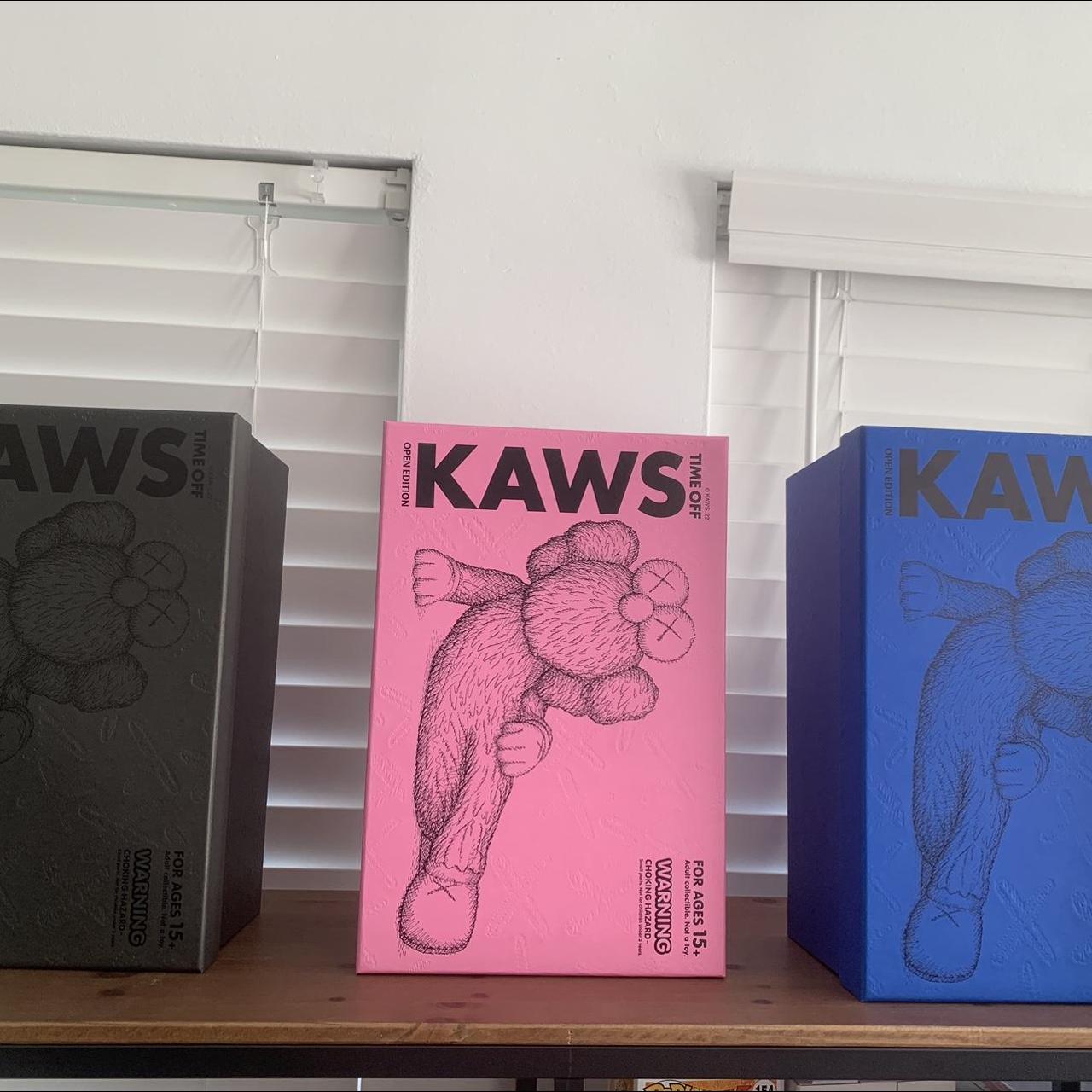 KAWS TIME OFF FIGURE COLOR Pink, Blue, Black... Depop