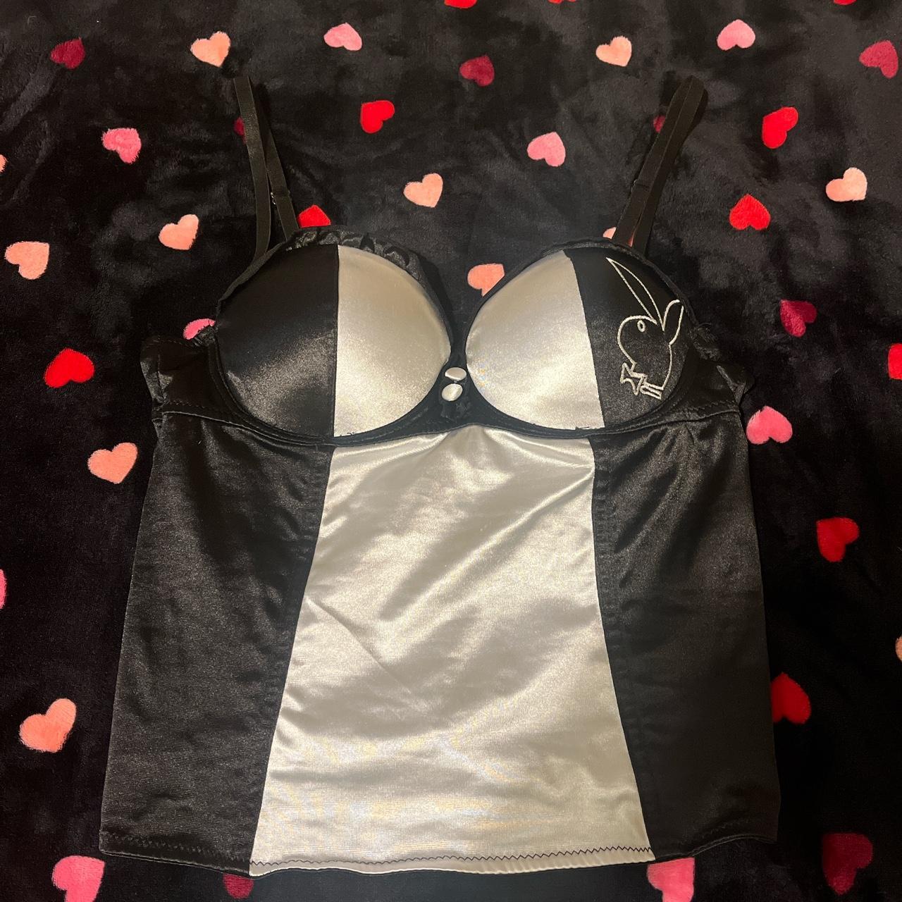 Vintage 90s Playboy Women's Black White Brown Real - Depop